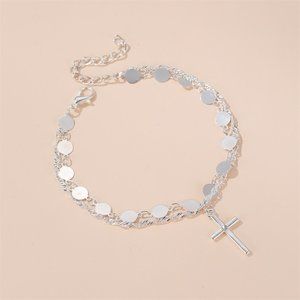 silver color cross Bracelet